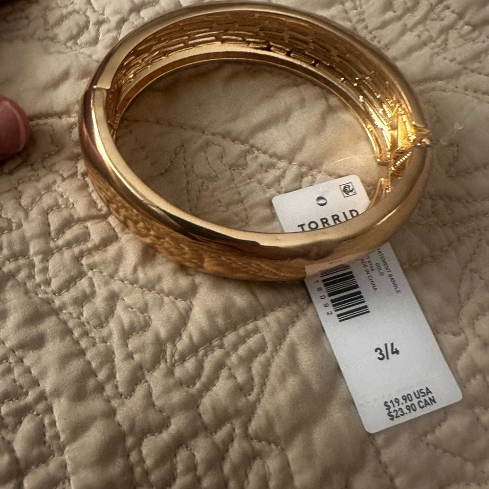 Torrid Gold Statement Bangle Bracelet